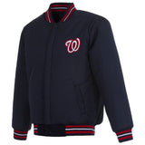 Washington Nationals Reversible Wool Jacket - Navy - JH Design