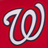 Washington Nationals Poly Twill Varsity Jacket-Red - J.H. Sports Jackets