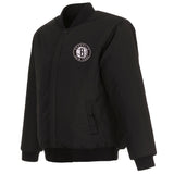 Brooklyn Nets Reversible Wool Jacket - Black - JH Design