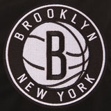 Brooklyn Nets JH Design Lightweight Nylon Bomber Jacket – Black - JH Design