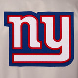 New York Giants Poly Twill Varsity Jacket - Gray/Royal - JH Design