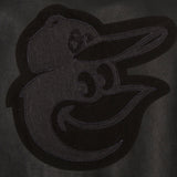 Baltimore Orioles Full Leather Jacket - Black/Black - JH Design