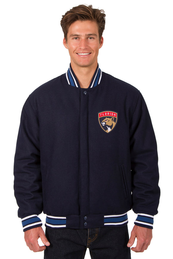Florida Panthers Reversible Wool Jacket - Navy - JH Design