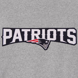 New England Patriots Two-Tone Reversible Fleece Jacket - Gray/Navy - J.H. Sports Jackets