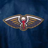 New Orleans Pelicans Full Leather Jacket - Navy - JH Design