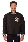 Pittsburgh Penguins Reversible Wool Jacket - Black - JH Design