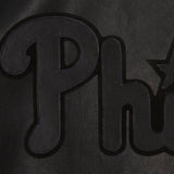 Philadelphia Phillies Full Leather Jacket - Black/Black - JH Design