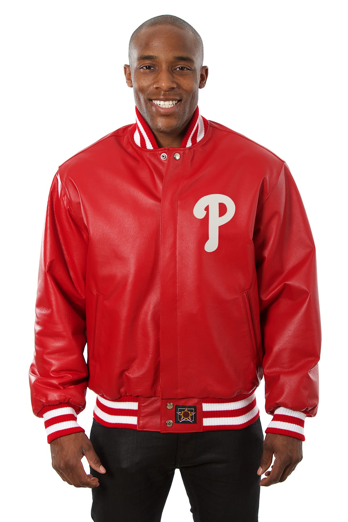 Philadelphia Phillies Starter Lead Runner Full-Zip Jacket - Red