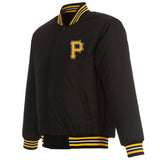 Pittsburgh Pirates Reversible Wool Jacket - Black - J.H. Sports Jackets
