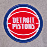 Detroit Pistons Two-Tone Reversible Fleece Jacket - Gray/Royal - JH Design