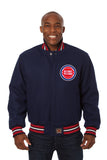 Detroit Pistons Embroidered Wool Jacket - Navy - JH Design