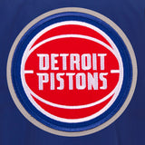 Detroit Pistons JH Design Lightweight Nylon Bomber Jacket – Royal - JH Design