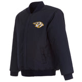 Nashville Predators Reversible Wool Jacket - Black - J.H. Sports Jackets