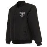 Las Vegas Raiders Reversible Wool Jacket - Black - JH Design