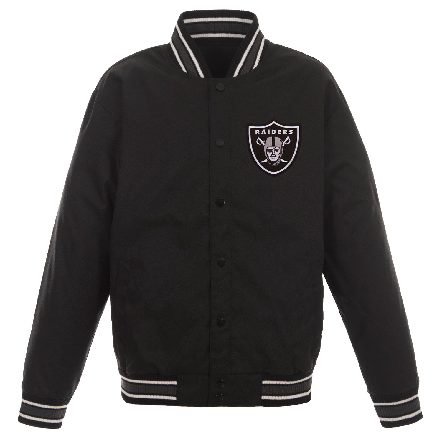 NFL Las Vegas Raiders Black And Gold Varsity Jacket - LA Jacket