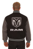 Dodge Ram Embroidered Wool Jacket - Black/Grey - JH Design