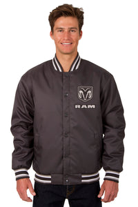 Dodge Ram Poly Twill Varsity Jacket - Charcoal - JH Design
