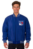 New York Rangers Reversible Wool Jacket - Royal Blue - J.H. Sports Jackets