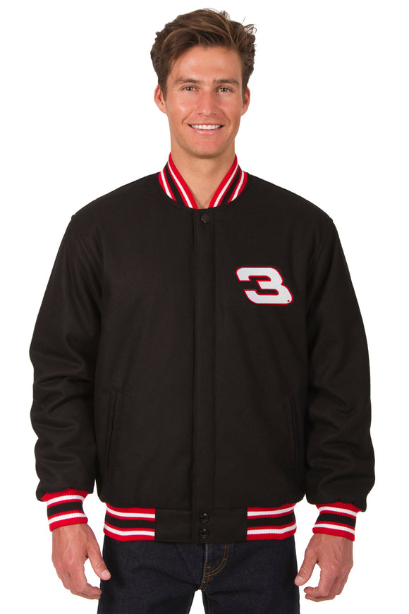 Dale Earnhardt Wool Varsity Jacket - Black/Red - JH Design