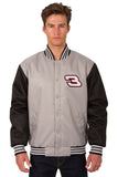 Dale Earnhardt Poly Twill Varsity Jacket - Gray/Black - JH Design