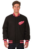 Detroit Red Wings Reversible Wool Jacket - Black/Red - JH Design