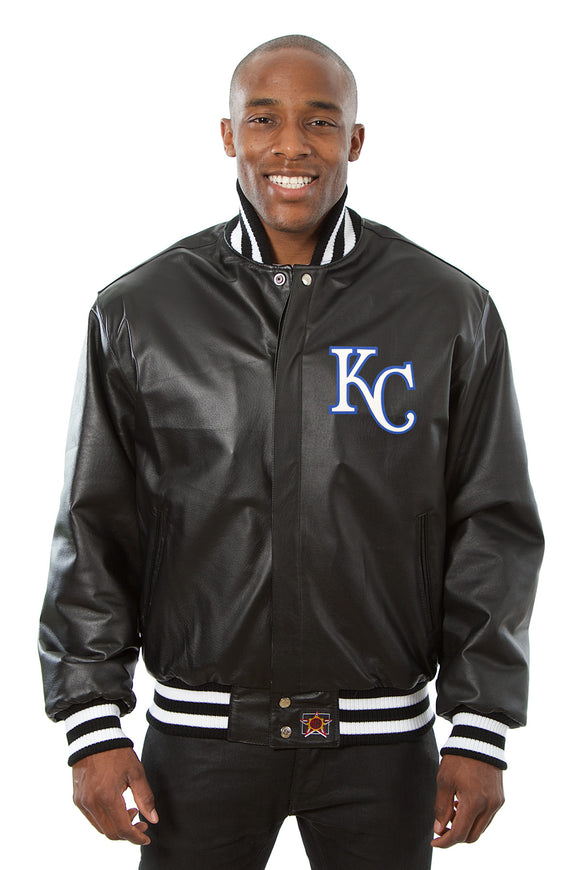 Kansas City Royals Full Leather Jacket - Black - JH Design