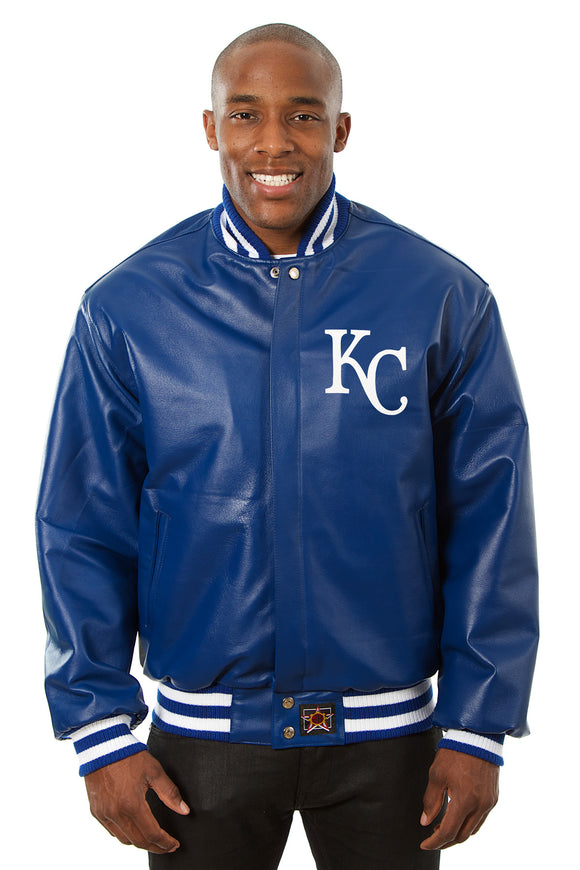 Kansas City Royals Full Leather Jacket - Royal - JH Design