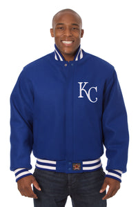 Kansas City Royals Embroidered Wool Jacket - Royal - JH Design