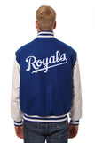 Kansas City Royals Two-Tone Wool and Leather Jacket - Royal - JH Design