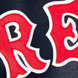 Boston Red Sox Full Leather Jacket - Navy - JH Design