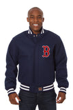 Boston Red Sox Embroidered Wool Jacket - Navy - JH Design