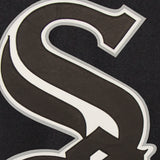 Chicago White Sox Two-Tone Wool Jacket w/ Handcrafted Leather Logos - Black/Gray - JH Design