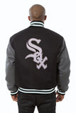 Chicago White Sox Embroidered Wool Jacket - Black/Charcoal - JH Design