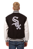 Chicago White Sox Two-Tone Wool and Leather Jacket - Black - JH Design