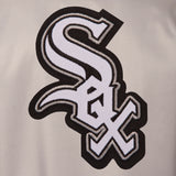 Chicago White Sox Poly Twill Varsity Jacket - Gray/Black - JH Design
