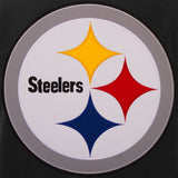 Pittsburgh Steelers - JH Design Reversible Fleece Jacket with Faux Leather Sleeves - Black/White - J.H. Sports Jackets