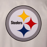 Pittsburgh Steelers Poly Twill Varsity Jacket - Gray/Black - JH Design