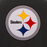 Pittsburgh Steelers Poly Twill Varsity Jacket - Black - JH Design