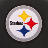 Pittsburgh Steelers Poly Twill Varsity Jacket - Black - JH Design
