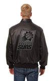 Phoenix Suns Full Leather Jacket - Black/Black - JH Design