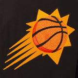 Phoenix Suns Wool & Leather Reversible Jacket w/ Embroidered Logos - Black - J.H. Sports Jackets