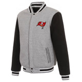 Minnesota Vikings Two-Tone Reversible Fleece Jacket - Gray/Black - J.H. Sports Jackets