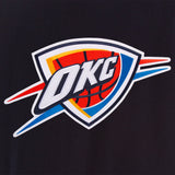 Oklahoma City Thunder Reversible Wool Jacket - Black - J.H. Sports Jackets