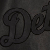 Detroit Tigers Full Leather Jacket - Black/Black - JH Design