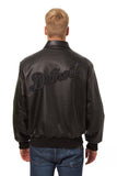 Detroit Tigers Full Leather Jacket - Black/Black - JH Design
