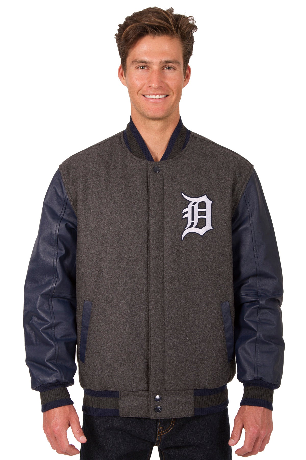 Vintage Detroit Tigers Baseball Jersey Size Medium Gray Made In USA Ravens  Knit