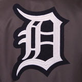 Detroit Tigers Poly Twill Varsity Jacket - Charcoal - JH Design
