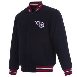 Tennessee Titans Reversible Wool Jacket - Navy - JH Design