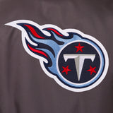 Tennessee Titans Poly Twill Varsity Jacket - Charcoal - JH Design