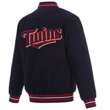 Minnesota Twins Reversible Wool Jacket - Navy - J.H. Sports Jackets